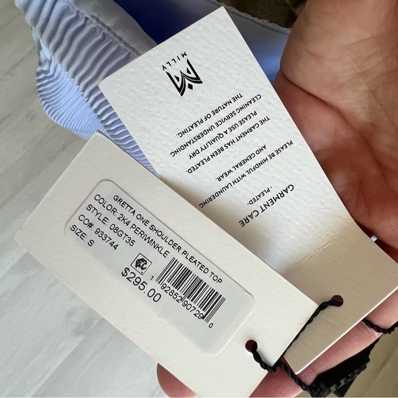 NWT Milly Pleated Blouse - Picture 3 of 4